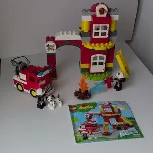 LEGO DUPLO Fire Station Building Set - Red and Yellow